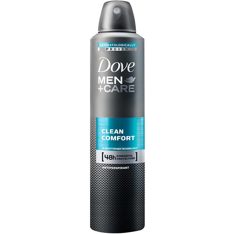 اسپری بدن داو clean comfort مردانه حجم 250 میلی لیتر
