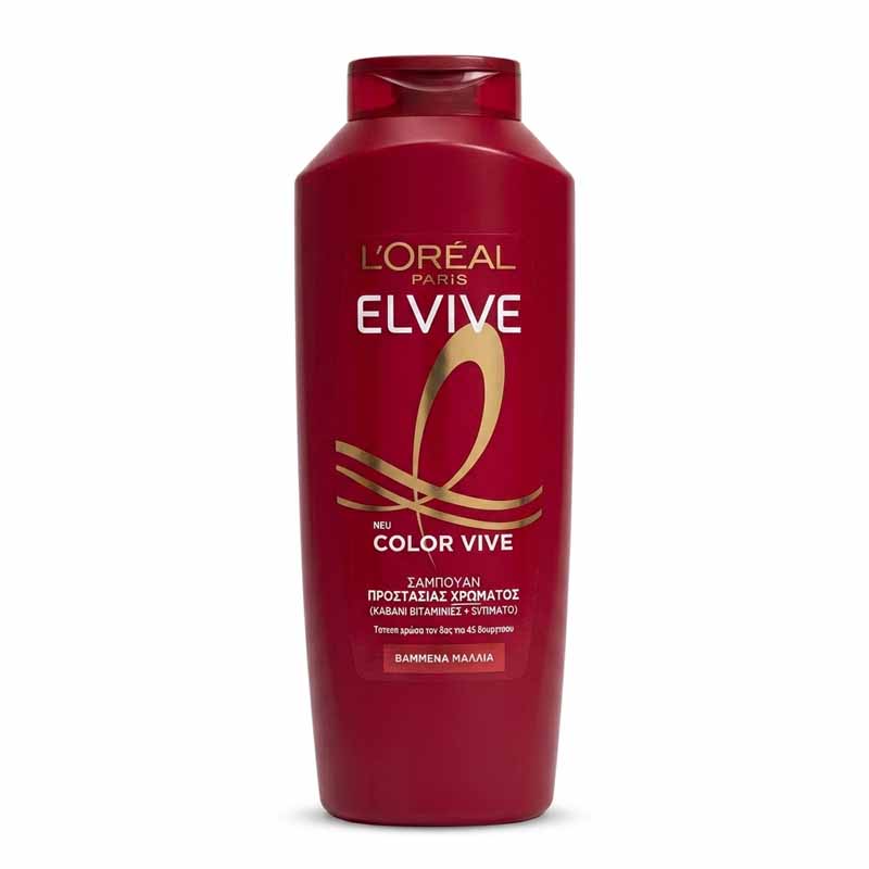 Red_shampoo_bottle_standing_upright_202608311619 شامپو لورال السیو Color Vive (قرمز)