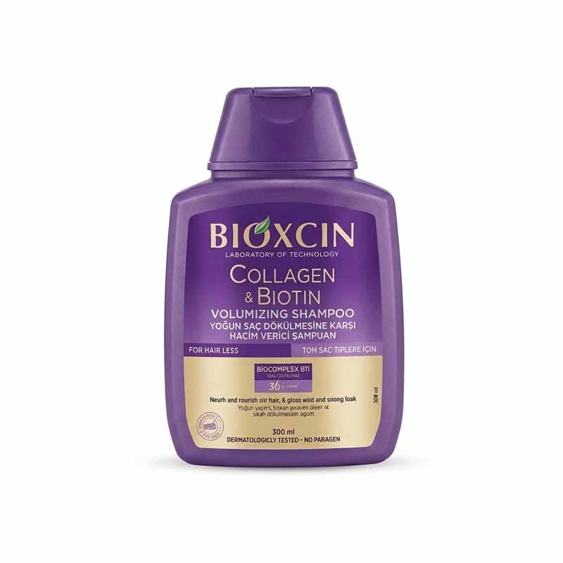 Collagen_shampoo_bottle_close_up_20260930093646 شامپو بیوکسین Collagen & Biotin کلاژن و بیوتین (بنفش